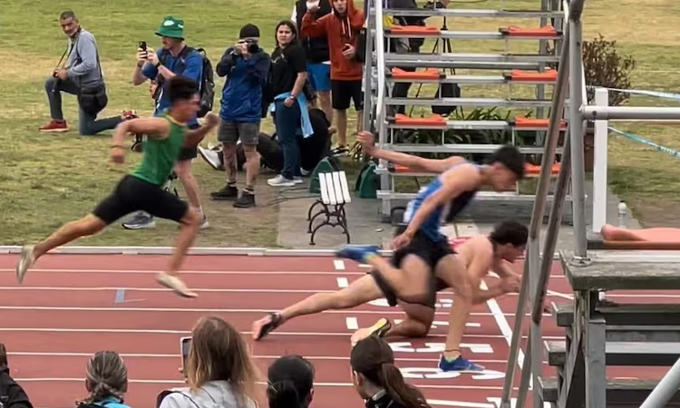 Santino Gazzo, el atleta que se rompió el talón de Aquiles y se luxó el hombre en plena carrera, pero ganó igual