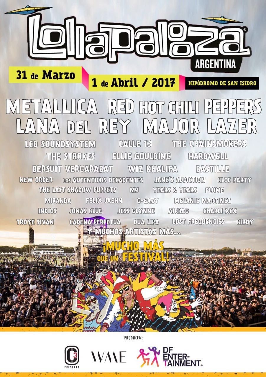 Lollapalooza anunci el line up para 2017